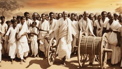 غاندي: القوة في السلام والمقاومة السلمية.